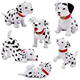 Simmpu Dog Figures Cartoon Puppy Plastic Figurines 6 Pezzi Realistici Animali Figurine Dog Cake Toppers per Bambini Decorazioni per Torte ...