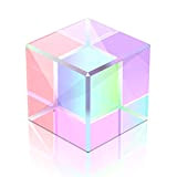 SIMUER Cubo del Prisma Cubo Prisma a Dispersione RGB Vetro Ottico Prisma Arte Cristallo Arcobaleno creatore Spettro di Luce Riflettente ...