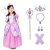 Sincere Party Costume da principessa Sophia per bambina, abito da principessa Sofia con accessori 5-6 anni