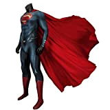 SJJYP Supereroo Adulto Cosplay Costume con Mantello, Superman Corpo in Acciaio Costio Costio Genitore Parent-Child Performance Abbigliamento Tute salvasuiti 3D ...