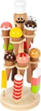 Small Foot 11859 Eisständer Luigi Gelato beweglich aus Holz, Zubehör für Kaufmannsladen/Kinderküche, mit 15 Eissorten Giocattoli, 1