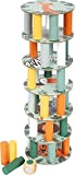 small foot 11958 Torre traballante "Safari", gioco di società dal look moderno, con dadi colorati, dai 4 anni