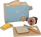 small foot set con tostapane "tasty", gioco di ruolo per bambini dai 3 anni, in legno, accessorio per cucina gioco