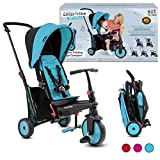 smarTrike STR3 Triciclo pieghevole per bambini, con certificazione per passeggino, per 1,2,3 anni, Blu
