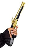 Smiffy's 48560 - Pistola da pirata realistica, unisex, per adulti, nero/oro, taglia unica