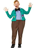 SMIFFYS 41544L - Costume con licenza ufficiale Roald Dahl Deluxe Augustus Gloop, per ragazzi, verde, L - età 10-12 anni
