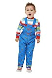 SMIFFYS 61027T2, costume da Chucky con licenza ufficiale, per ragazzi, blu, bambino – Età: 3-4 anni
