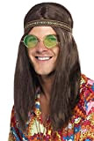 Smiffys Set da Hippie, con cerchietto, occhiali e collana