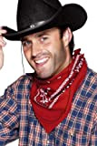 SMIFFYS Smiffy's Bandana da cowboy, rossa design western per Adulti, Rosa, Taglia unica, 22296