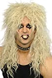 SMIFFYS Smiffy's Parrucca da Hard Rocker, bionda lunga arruffata Uomo, Taglia unica, 42179
