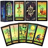 Smoostart 78 carte dei tarocchi con guida, mazzo di tarocchi olografici gioco che racconta il futuro con scatola colorata per ...
