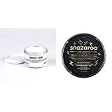Snazaroo - Cerone Bianco Per Clown 250Ml & - Colore Per Viso 18Ml Nero Elettrico