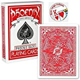 SOLOMAGIA Mazzo di Carte Phoenix Large Index Rosse - Mazzi di Carte da Gioco - Giochi di Prestigio e Magia