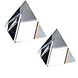 Sonwaha Vetro Ottico 2PCS Prisma Triangolare Prisma a Forma di Piramide Ornamento del Prisma di Cristallo della Prismi A Vetro ...