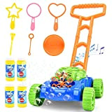 Sotodik Tosaerba Bubble per Bambini Automatici Bubble Lawn Machine con Music Sounds Outdoor Party Toys per Bambini con 4 Bottiglie ...