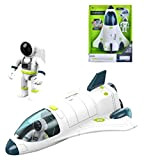Space Shuttle giocattolo con personaggio Astronauta 9 cm giocattolo per bambini 3+ idea regalo + Omaggio portachiave gioco cubo