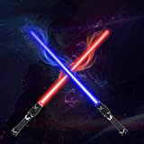 Spada laser per bambini adulti Spada laser for bambini adulti, confezione da 2 LED 2 in 1 a doppia spada ...