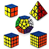 Speed Cube Set 5 Pezzi , 2x2x2 +3x3x3+ 4x4x4 + Pyraminx + Megaminx Cubi Magici, Cube Puzzle Speed Cubing Giocattolo ...