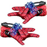 Spider Hero - Set di 2 guanti per bambini, 2 giocattoli da Launcher, in plastica, per cosplay e 6 freccette ...