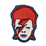 Spilla smaltata David Bowie (Aladdin Sane Design) 3,2 cm x 2,3 cm, Misura unica, Smalto, metallo, argento, Senza pietre preziose