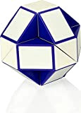 Spin Master Games 6062664 - Cubo, serpente di Rubik, blu e bianco Fidget 3D Puzzle Toy, piegati e torciti in ...