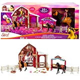 Spirit - Playset Grande Stalla dei Cavalli con Bambola Lucky, Cavallo Spirit con Funzione Cambia Colore, Cavallo Nero e Tanti ...
