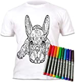 Splat Planet Bulldog Francese T-Shirt Maglietta Magica da Colorare con 10 Penne Magiche Lavabili Atossiche - Colora La Tua Maglietta, ...