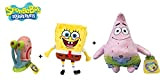 Spongebob - Pack 3 Peluches Bob (18cm) + Patrick Stella (22cm) + Gary (13cm) - qualità Super Soft