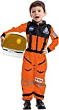 Spooktacular Creations Astronaut NASA Pilot Orange Costume Movable Space Visor Kids Helmet Halloween. (Medium ( 8- 10 yrs))