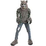 Spooktacular Creations Child Unisex Green Werewolf Costume with Mask, Gloves and Shoes Cover (Small ( 5 – 7 yrs))