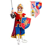 Spooktacular Creations Costume Cavaliere Medievale per Bambini Vestito Abbagliamento da Crociato Bambini Giochi di Ruolo e Cosplay (Small, Red)