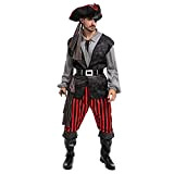 Spooktacular Creations Costume da pirata adulto per uomo per Halloween, festa in costume, dolcetto o scherzetto, festa cosplay