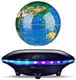 SPRINGHUA. Esplorare il mondo fluttuante Globe World Map Globe gravità della sospensione del globo della luce LED di campo magnetico, ...
