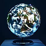 SPRINGHUA. Esplorare Il Mondo fluttuante Globo con Luci LED C Forma di Globo Mappa del Mondo Compatible with Escursioni Decorazione, ...