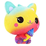 Squishie Gatto Gelato Arcobaleno Colorato Dolce Bambini Giocattolo Lento Aumento Antistress Squishy Rainbow Cat Ice Cream Slow Rising Kawaii Soft ...