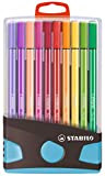 Stabilo 6820-031-04 - Astuccio Colorparade, 20 pennarelli, colori assortiti, colore: Grigio/Turchese