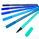 STABILO Pen 68 pennarelli con punta in fibra – Set di 6 colori assortiti – Aqua toni