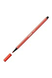Stabilo – Set di 3 pennarelli di disegno Pen 68 PTE tonda media 1 mm rosso chiaro