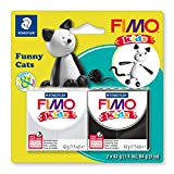 STAEDTLER FIMO Kids 8035 10 - Pasta modellabile super morbida per bambini, con personaggi divertenti