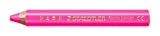 STAEDTLER Noris junior 140-F23 - Matita colorata 3 in 1, a cera e ad acquerello, colore rosa fluo, extra infrangibile, ...