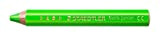 STAEDTLER Noris junior 140-F5 - Matita colorata 3 in 1, a cera e ad acquerello, colore verde fluo, extra infrangibile, ...