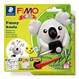 STAEDTLER Set di modellazione Koala FIMO Kids, specifico per bambini, facile da implementare con istruzioni passo passo, 2 blocchi FIMO ...