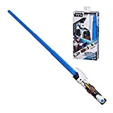 Star Wars Lightsaber Forge, spada laser giocattolo di Obi-Wan Kenobi, di colore blu, allungabile, giocattolo per gioco di ruolo personalizzabile, ...