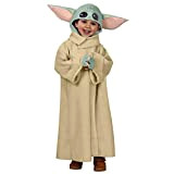 Star Wars Yoda Baby Yoda Jedi Maestro Alien Cos Gioco di Ruolo Costume (Cappello + Vestiti, S (3-5 anni)