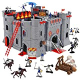 STARLUX - Castello "Il Castello Nero" con Cavalieri, Soldati, Drago, Catapulte e Accessori - Dai 3 anni - Made in ...