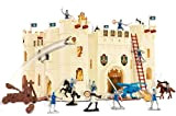 STARLUX - Castle Fort: The Sand Fortress - con cavalieri, soldati, drago e accessori - Dai 3 anni - Made ...