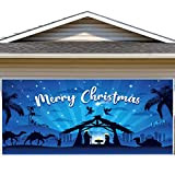 Steadybombb Striscioni Decorativi per Natale, Banner per Porta del Garage per Le Vacanze di Natale all'aperto, Striscione per Stand Fotografico ...