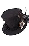Steampunk Hat with Feathers and Cogs