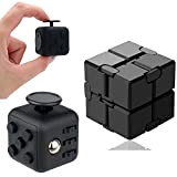 Steemjoey Set di 2 Giocattoli Fidget con Cubo Infinito Giocattoli, Black Fidget Cube per Sollievo da Stress e Ansia, AD, ...