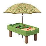 Step2 Sand & Water Table Naturally Playful con ombrellone e accessori | Tavolo di attività / Tavolino sabbia e acqua ...
